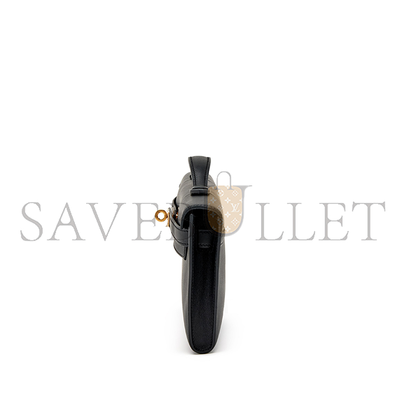 H**me5 black swift kelly cut gold hardware (31*13*2.5cm)